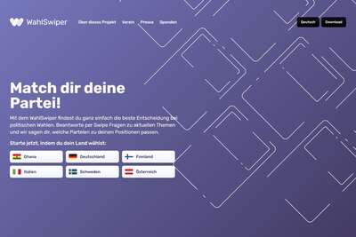 VoteSwiper.org - eine interaktive Wahlhilfe
