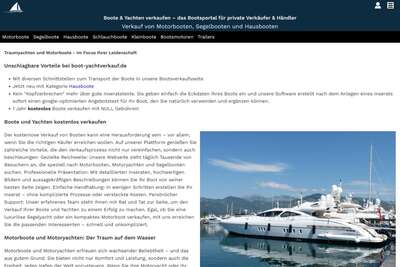 Verkauf von Motorbooten und Segelyachten