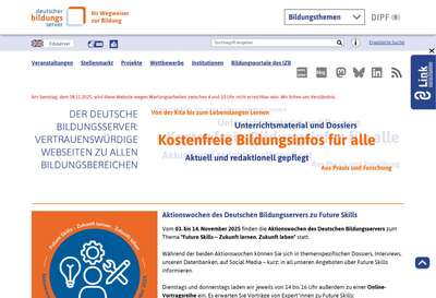 Deutscher Bildungsserver: Kostenfreie Infos & Materialien zu Bildung von Kita bis Lebenslangem Lernen Deutscher Bildungsserver: Kostenfreie Infos & Materialien zu Bildung von Kita bis Lebenslangem Lernen